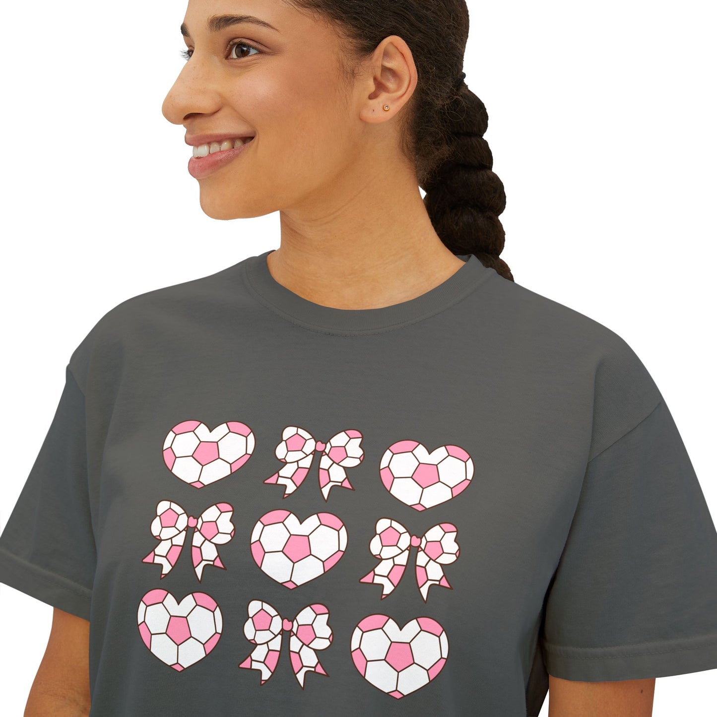 Her Game, My Heart Cropped Tee | Comfort Colors Boxy Tee