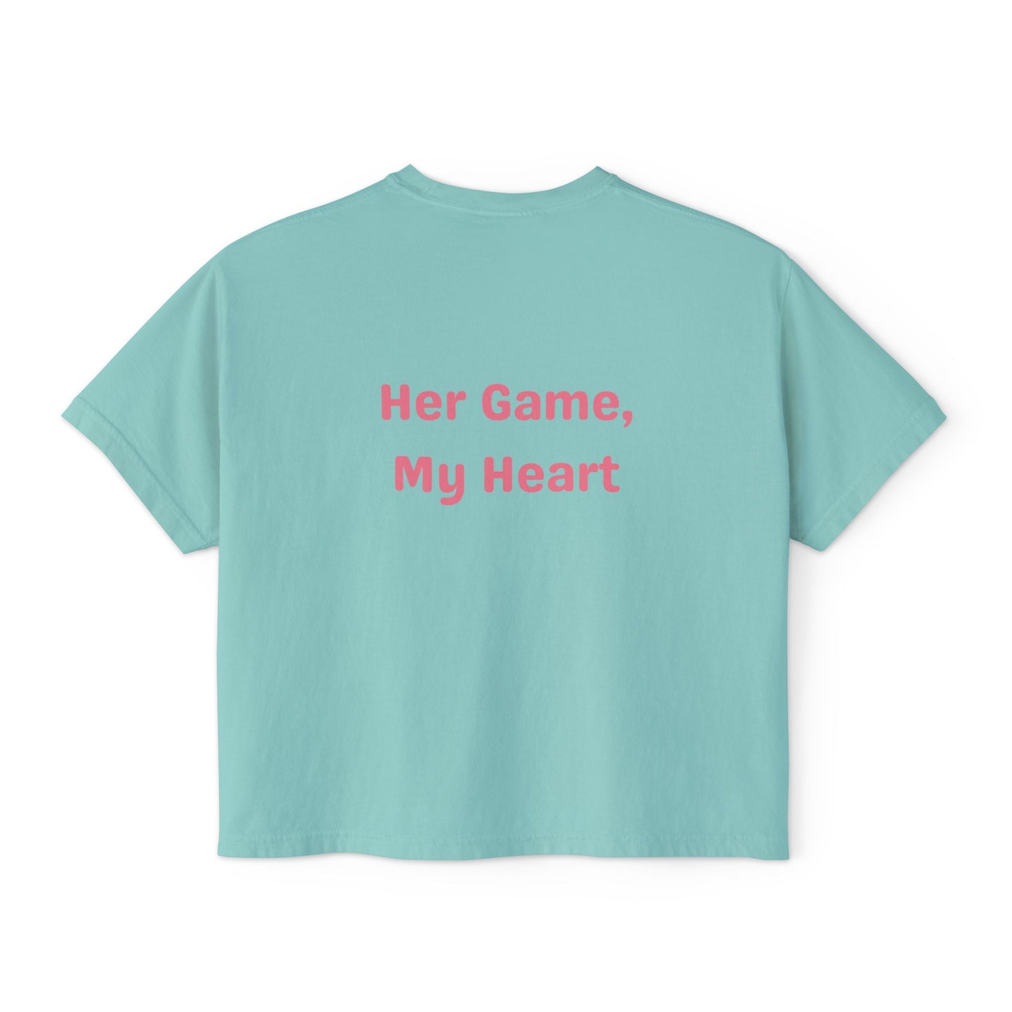Her Game, My Heart Cropped Tee | Comfort Colors Boxy Tee