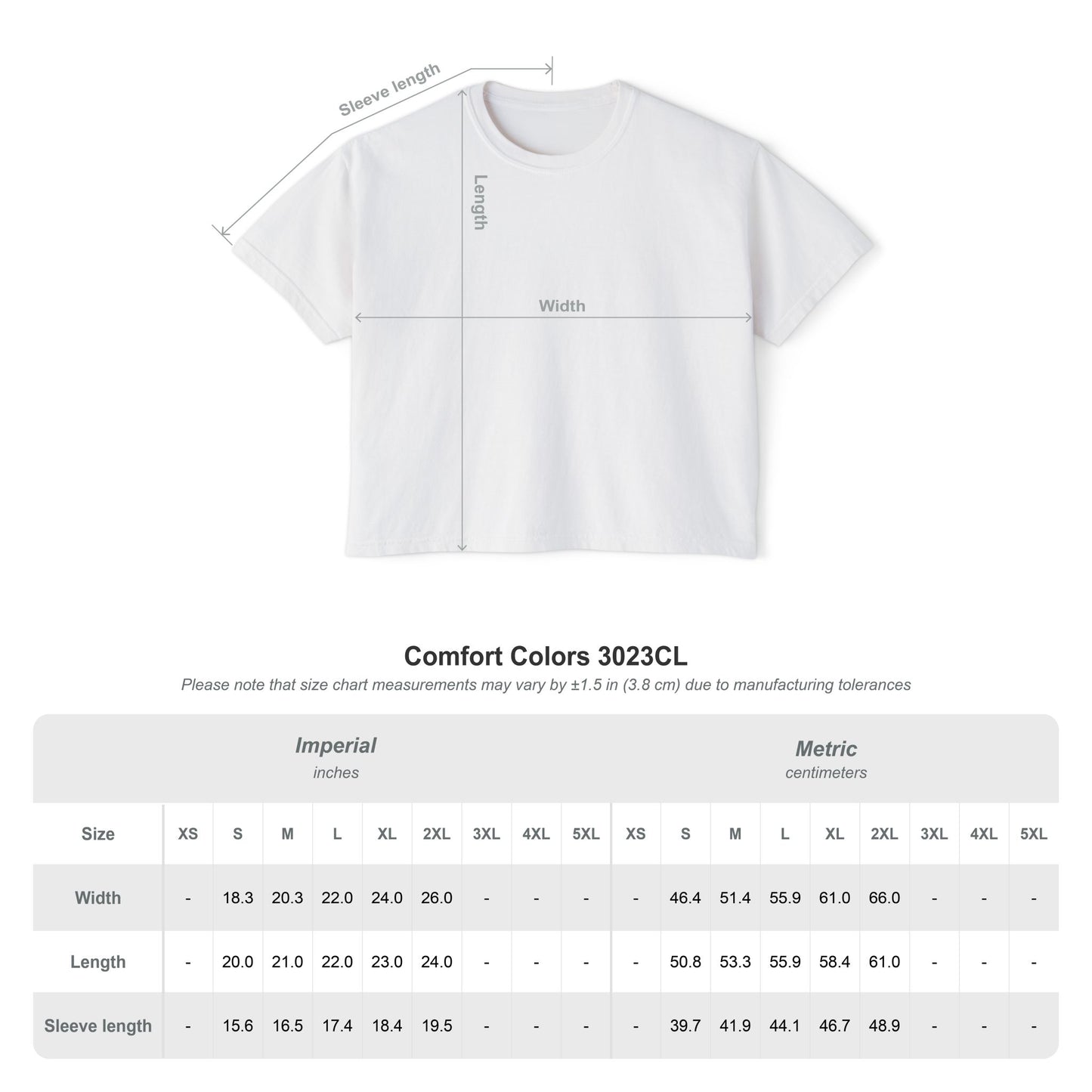 She Believed in Them First Cropped Tee | Comfort Colors Boxy Tee