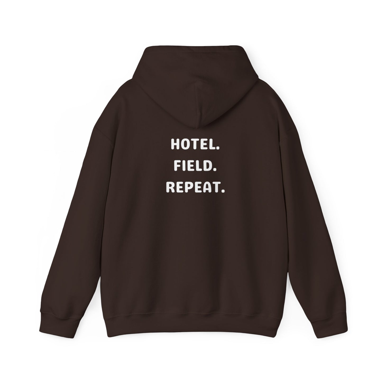 Hotel. Field. Repeat. Hoodie | Unisex Heavy Blend™ Hooded Sweatshirt