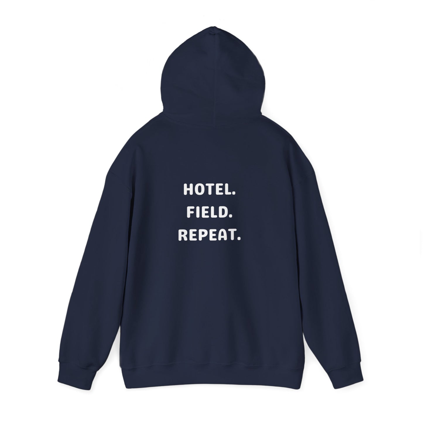 Hotel. Field. Repeat. Hoodie | Unisex Heavy Blend™ Hooded Sweatshirt