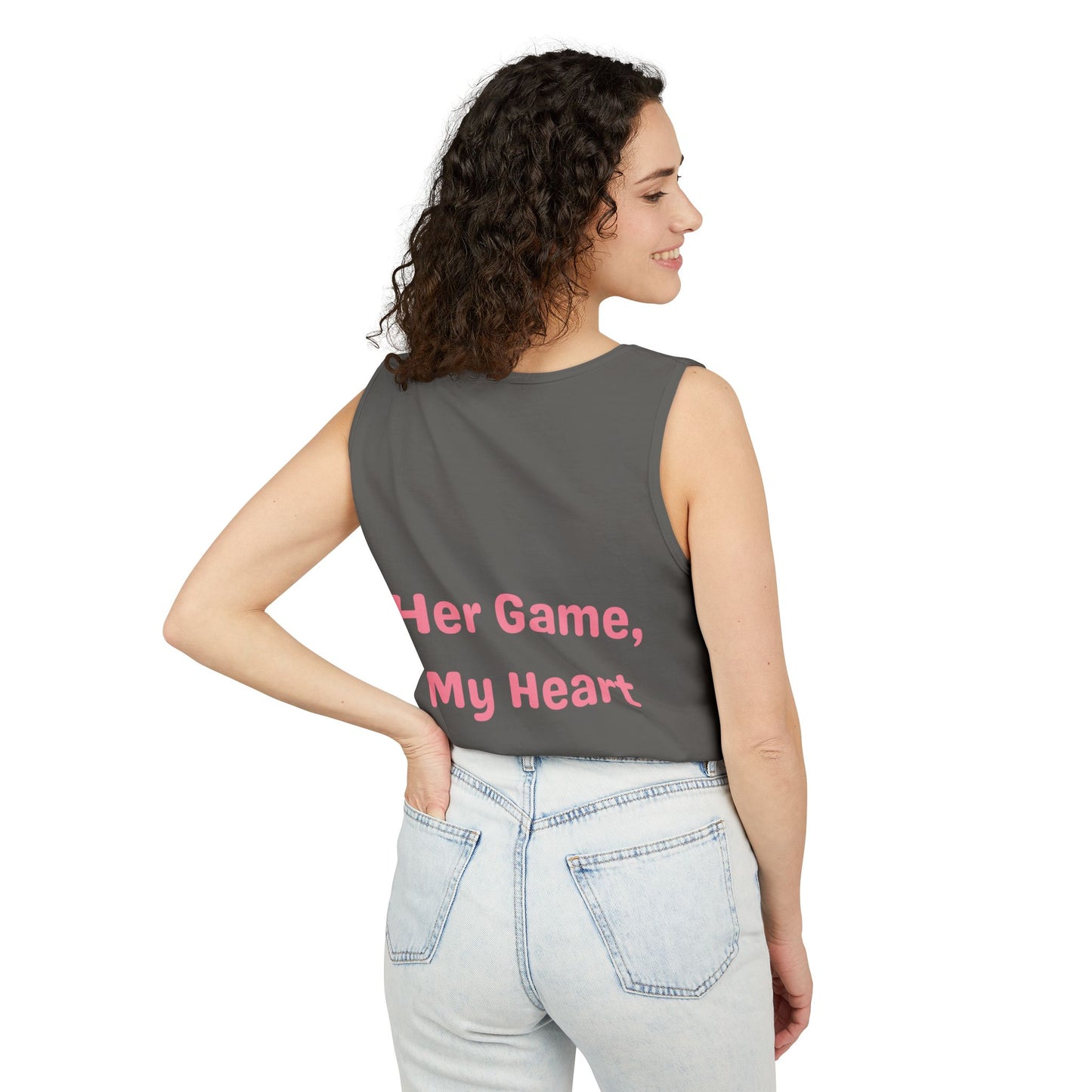 Her Game, My Heart Tank Top | Comfort Colors Tank Top