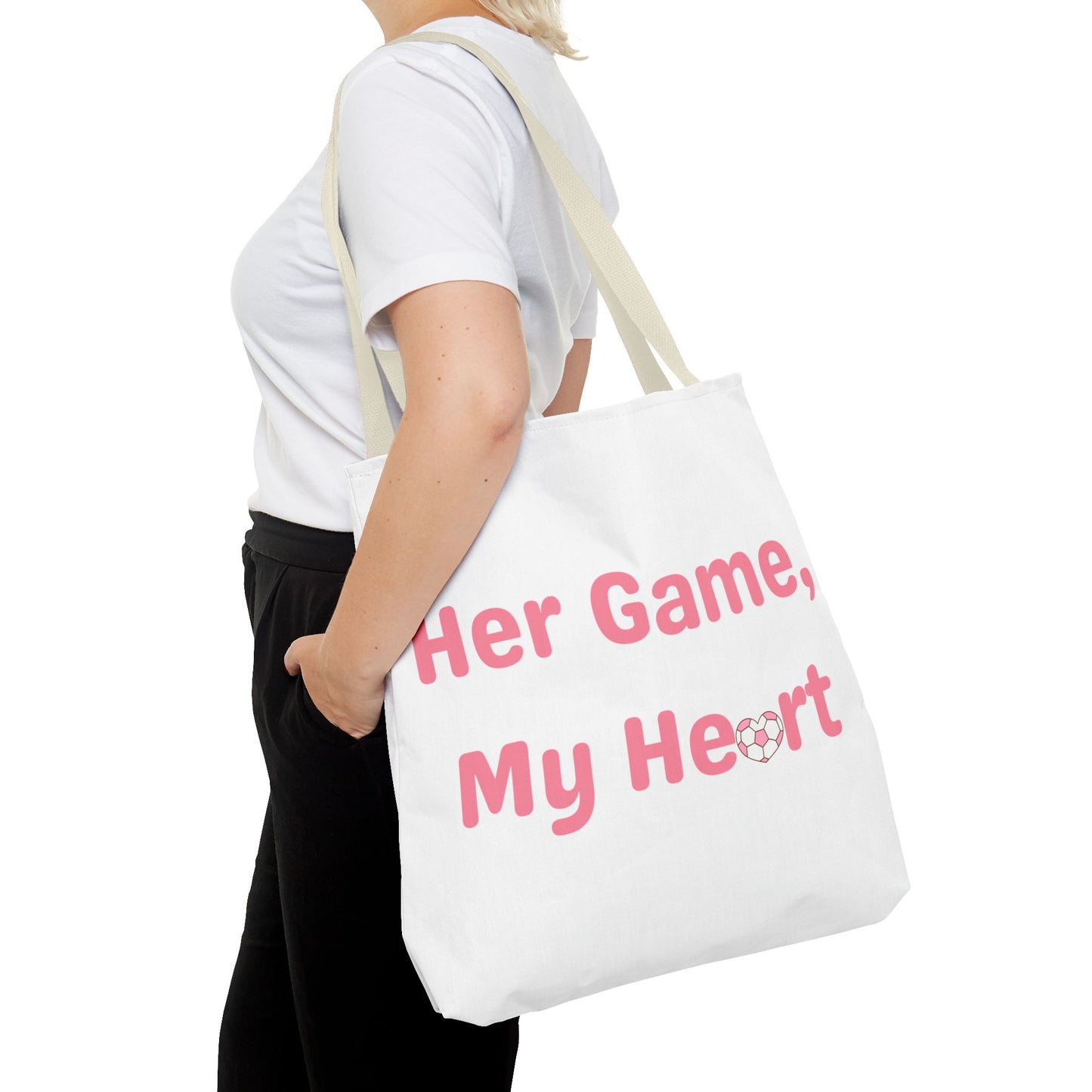 Her Game, My Heart Tote Bag