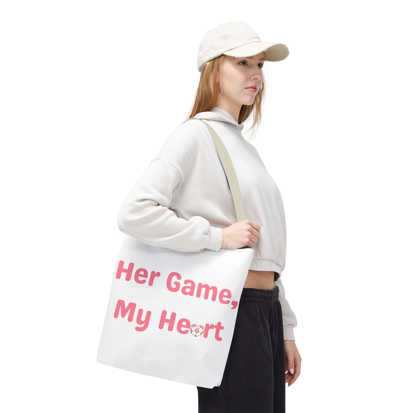 Her Game, My Heart Tote Bag