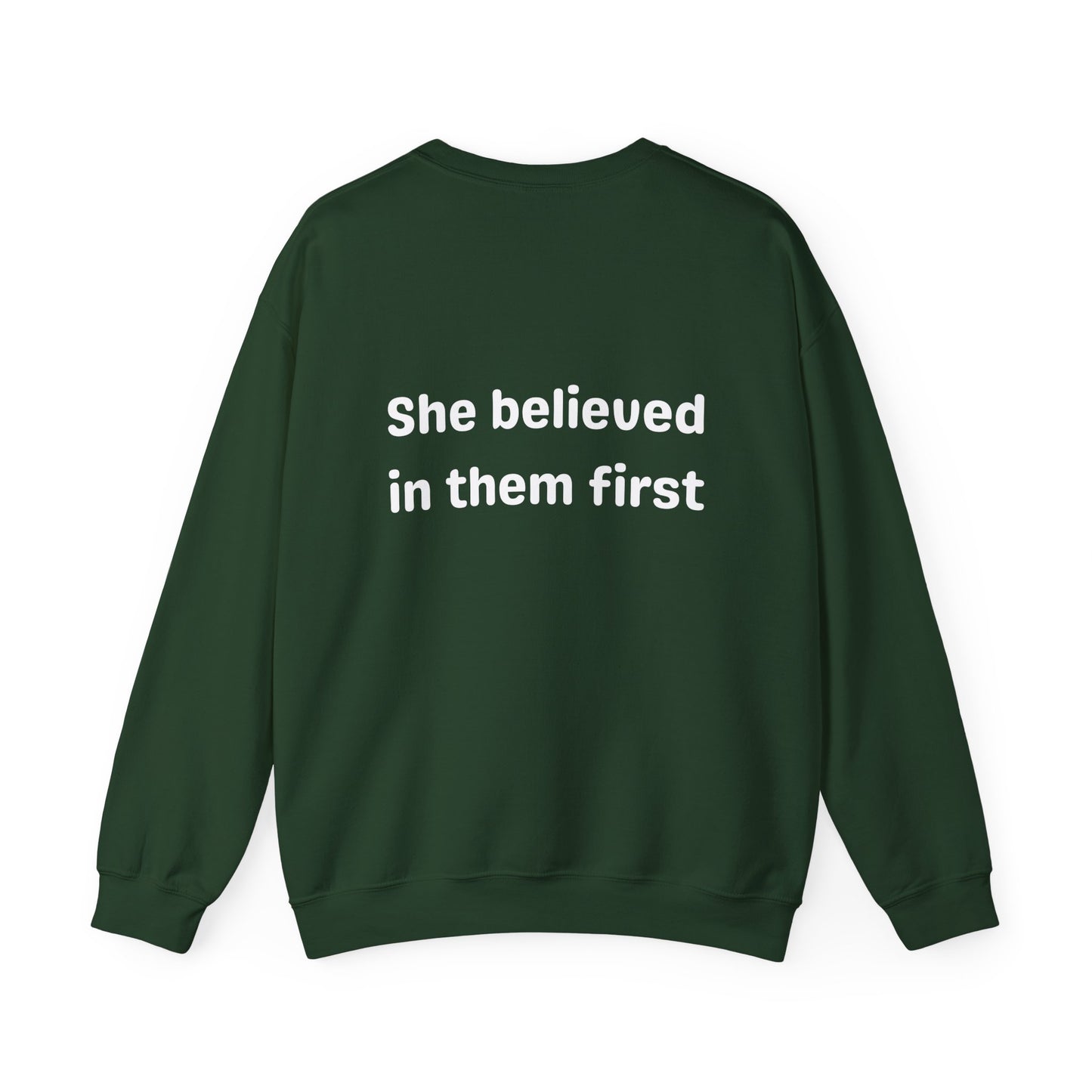 She Believed in Them First Crewneck | Unisex Heavy Blend™ Crewneck Sweatshirt