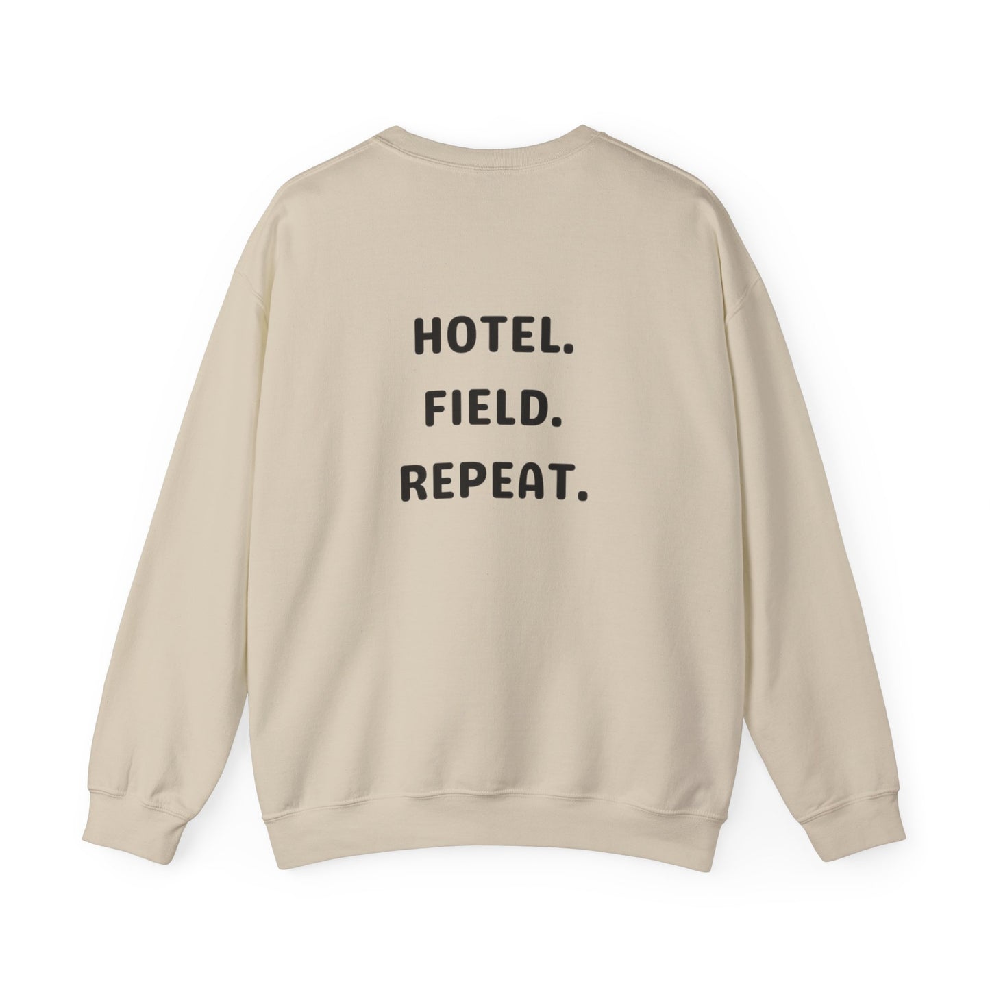 Hotel. Field. Repeat. Crewneck | Unisex Heavy Blend™ Crewneck Sweatshirt