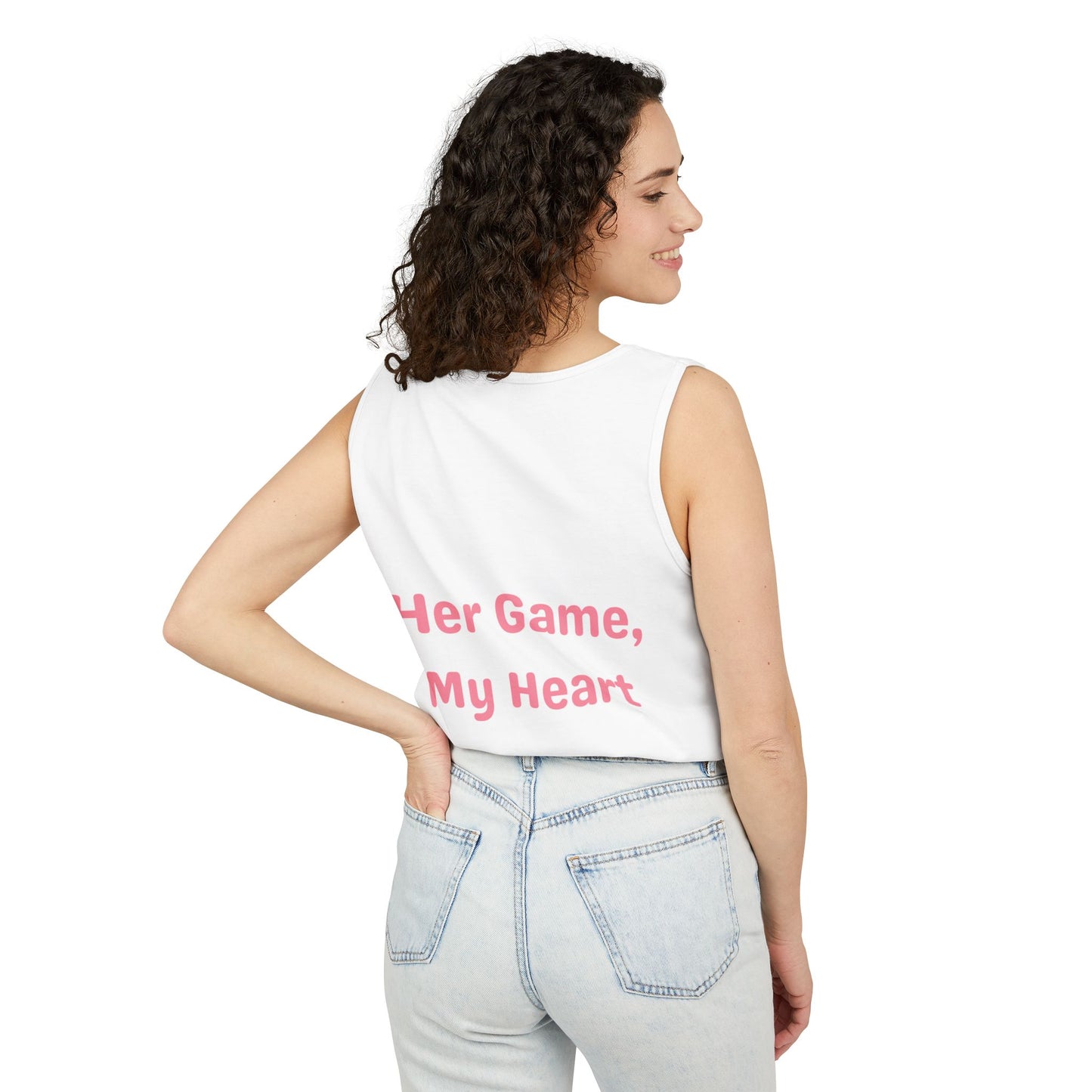 Her Game, My Heart Tank Top | Comfort Colors Tank Top