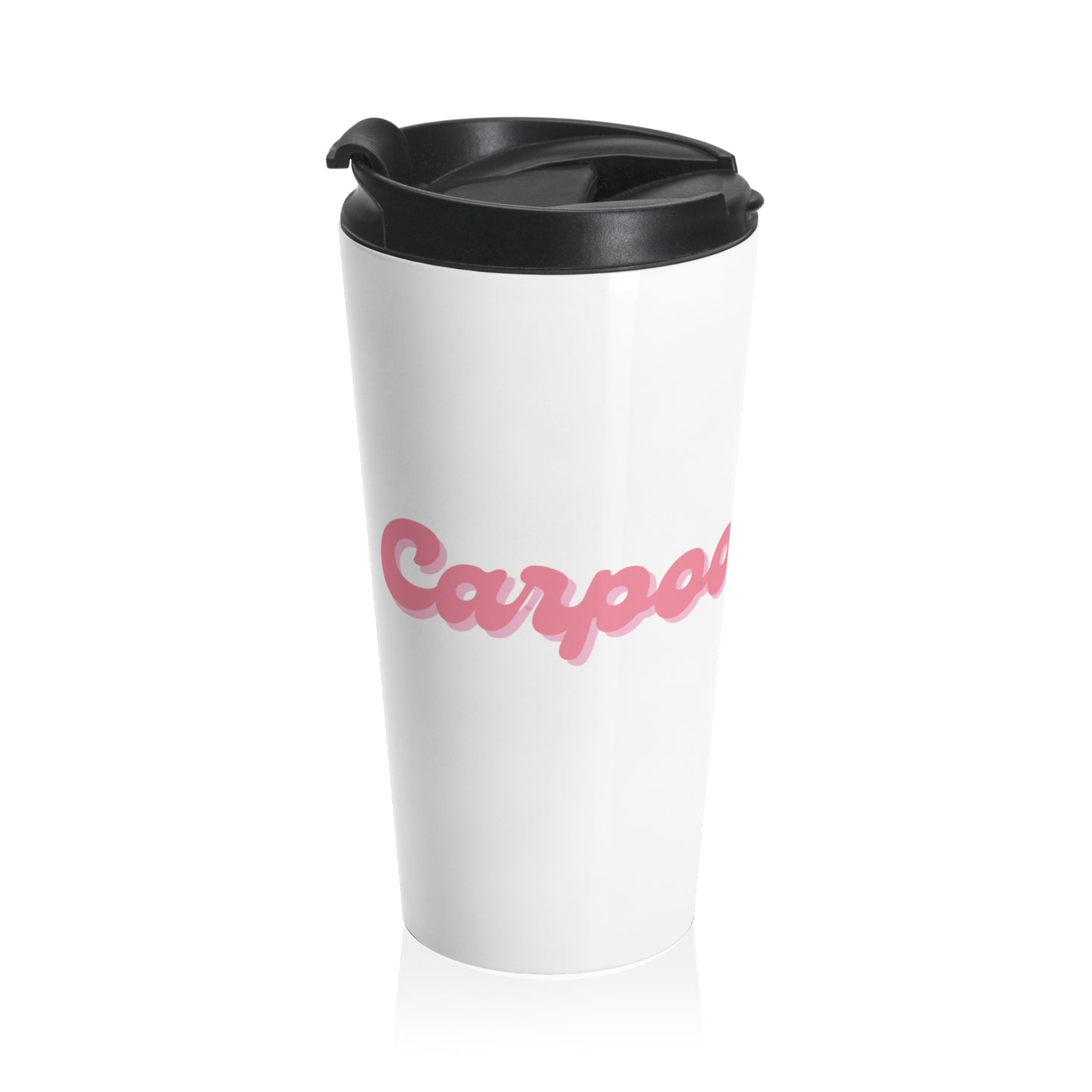 Carpool Queen Travel Mug | White