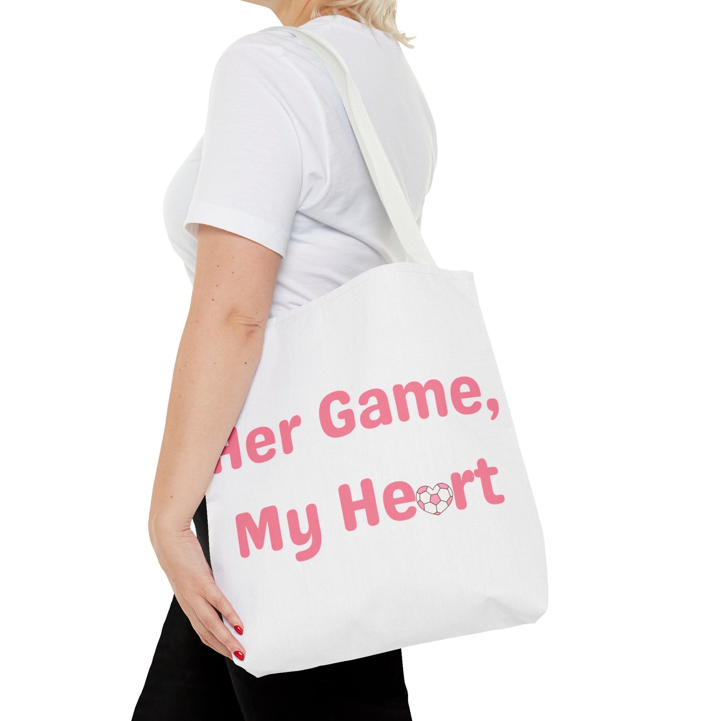 Her Game, My Heart Tote Bag