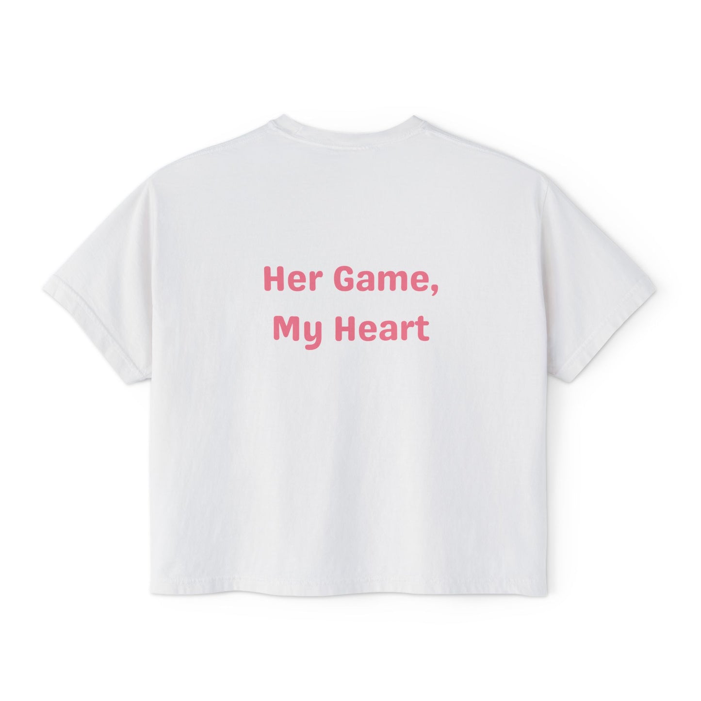 Her Game, My Heart Cropped Tee | Comfort Colors Boxy Tee