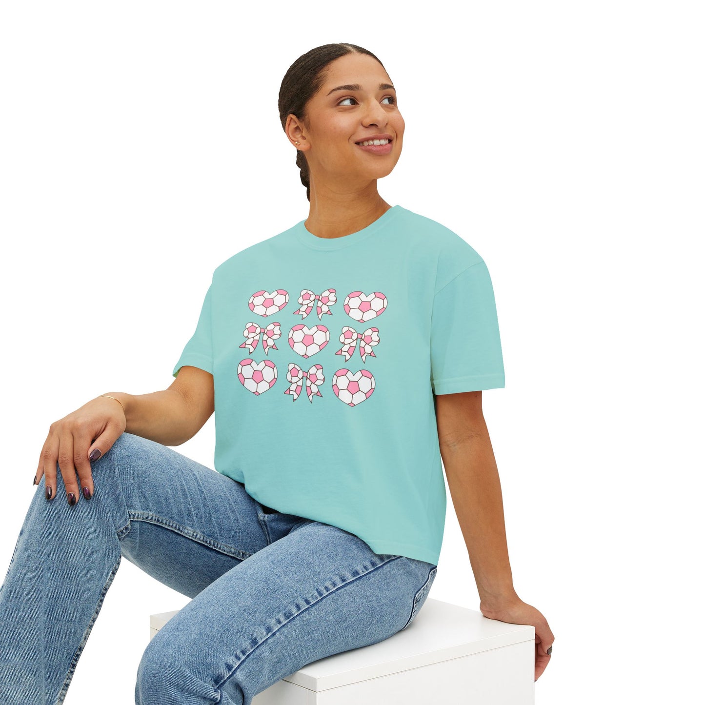Her Game, My Heart Cropped Tee | Comfort Colors Boxy Tee