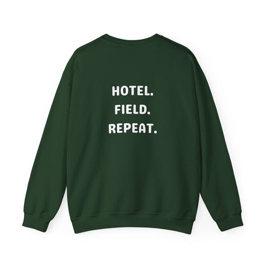 Hotel. Field. Repeat. Crewneck | Unisex Heavy Blend™ Crewneck Sweatshirt