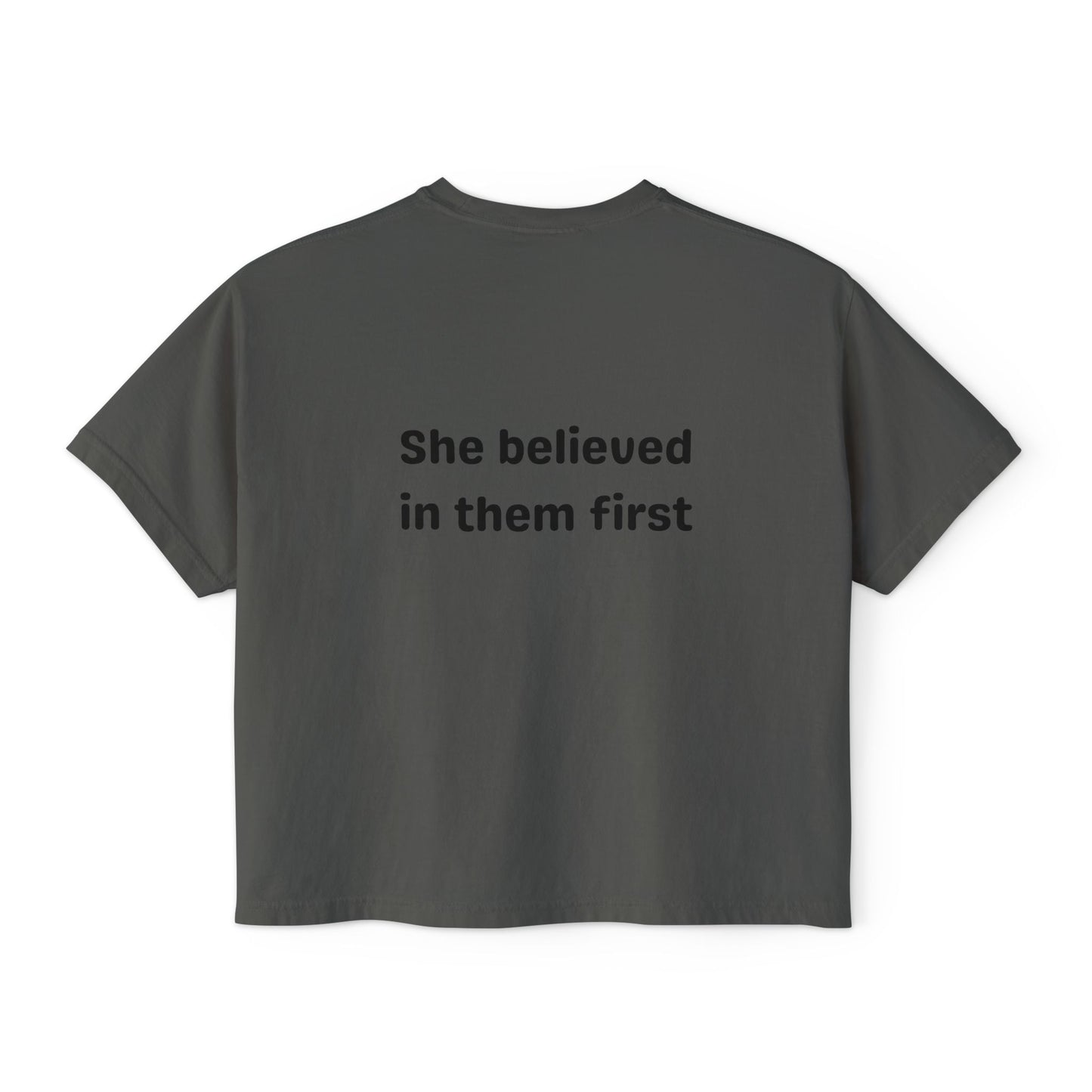 She Believed in Them First Cropped Tee | Comfort Colors Boxy Tee