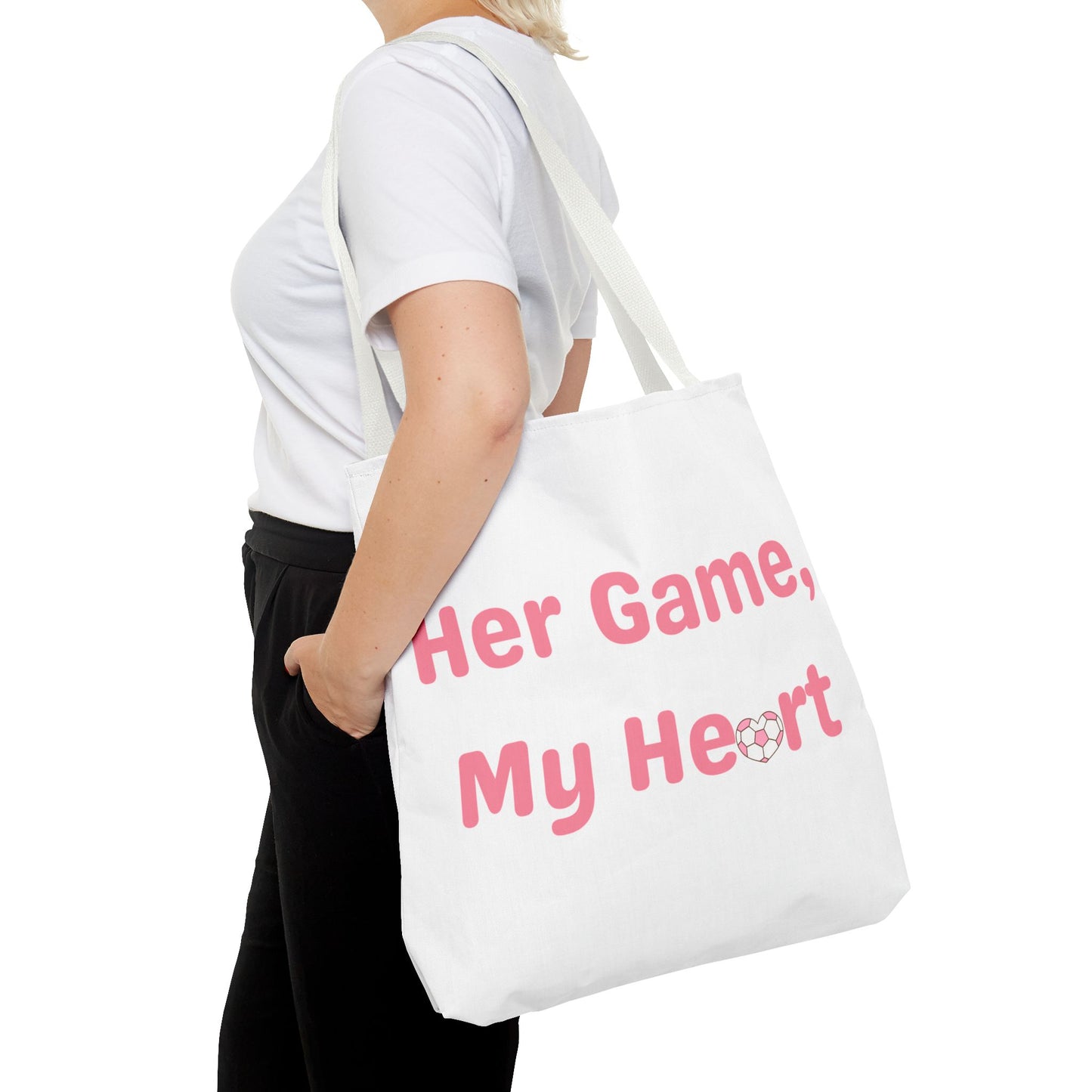 Her Game, My Heart Tote Bag