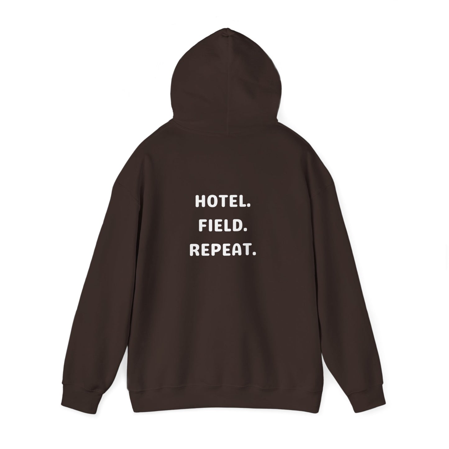 Hotel. Field. Repeat. Hoodie | Unisex Heavy Blend™ Hooded Sweatshirt
