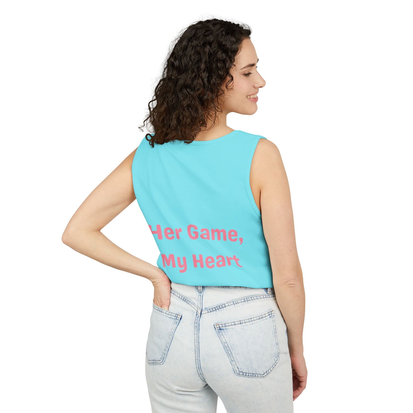 Her Game, My Heart Tank Top | Comfort Colors Tank Top
