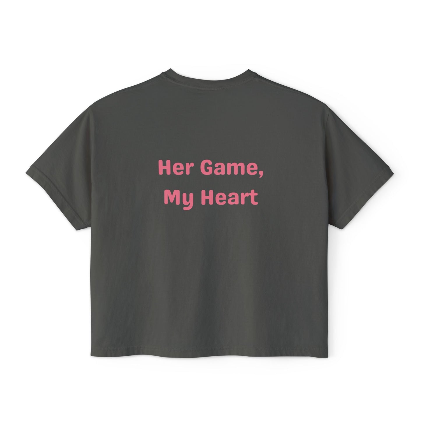 Her Game, My Heart Cropped Tee | Comfort Colors Boxy Tee