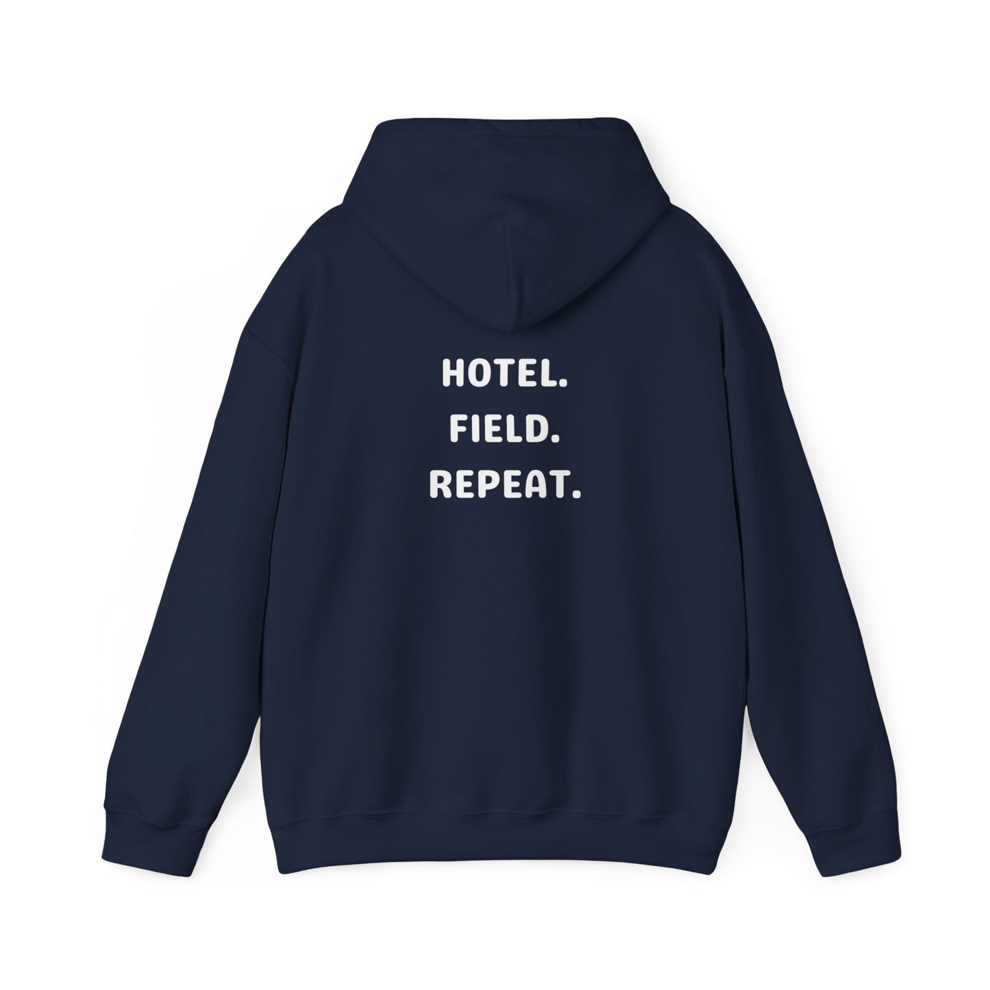 Hotel. Field. Repeat. Hoodie | Unisex Heavy Blend™ Hooded Sweatshirt