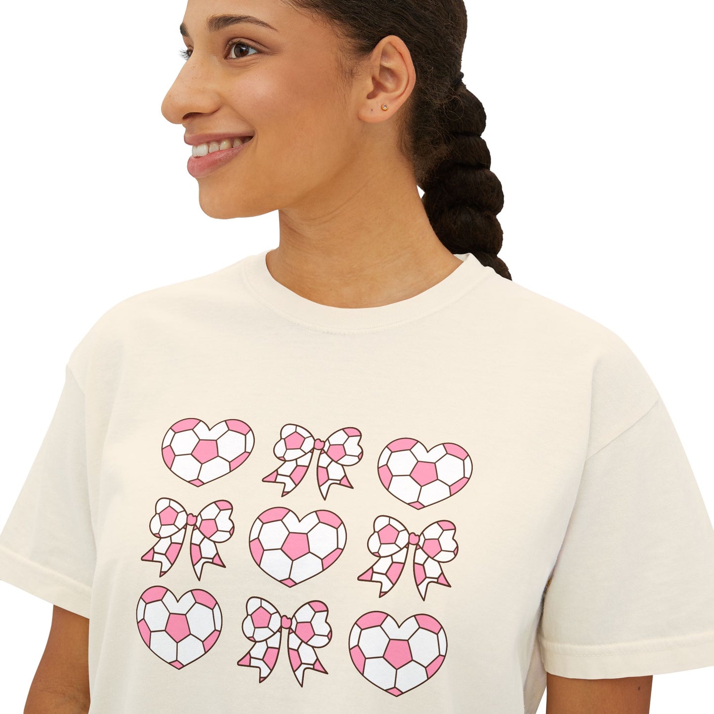 Her Game, My Heart Cropped Tee | Comfort Colors Boxy Tee