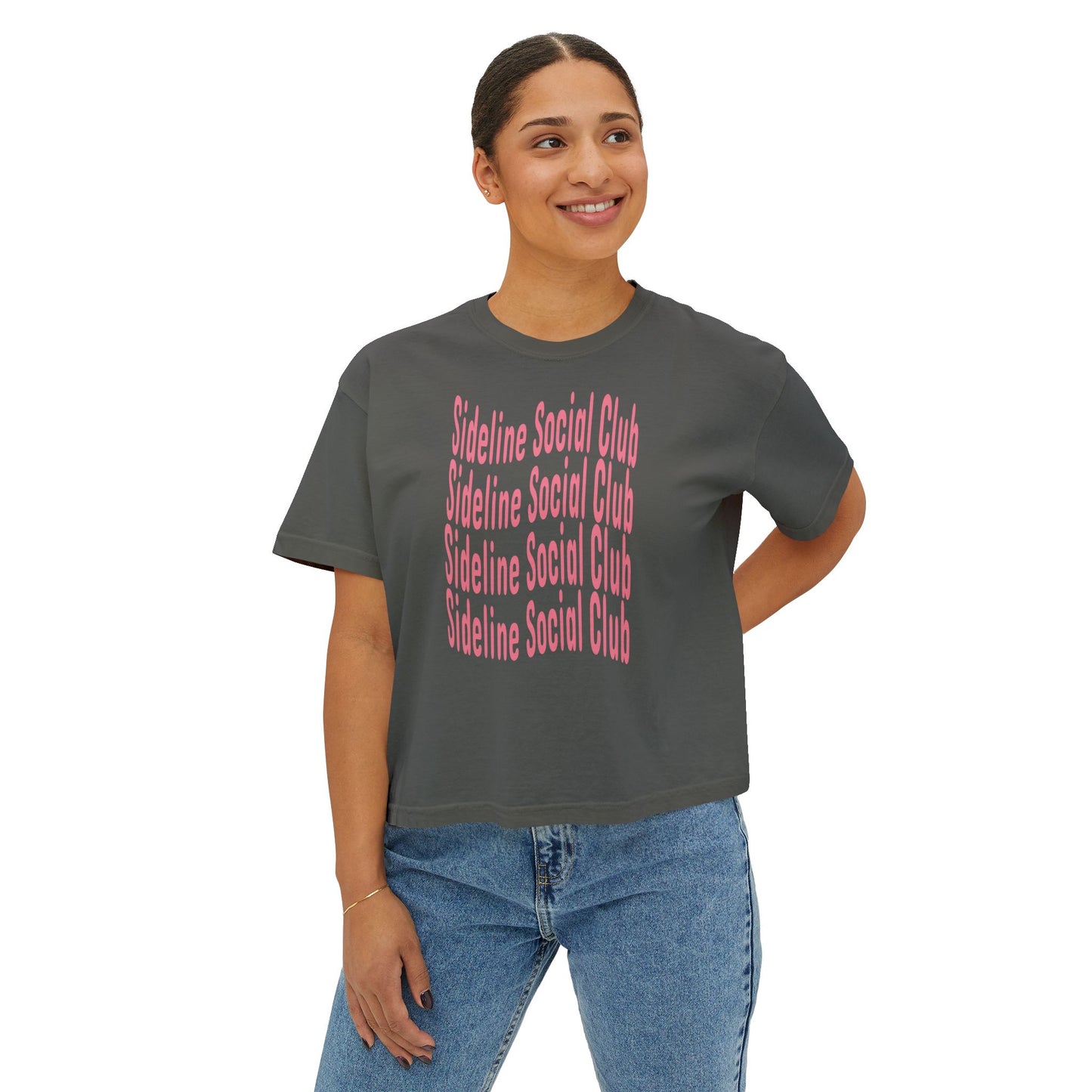 Sideline Social Club Cropped Tee | Comfort Colors Boxy Tee
