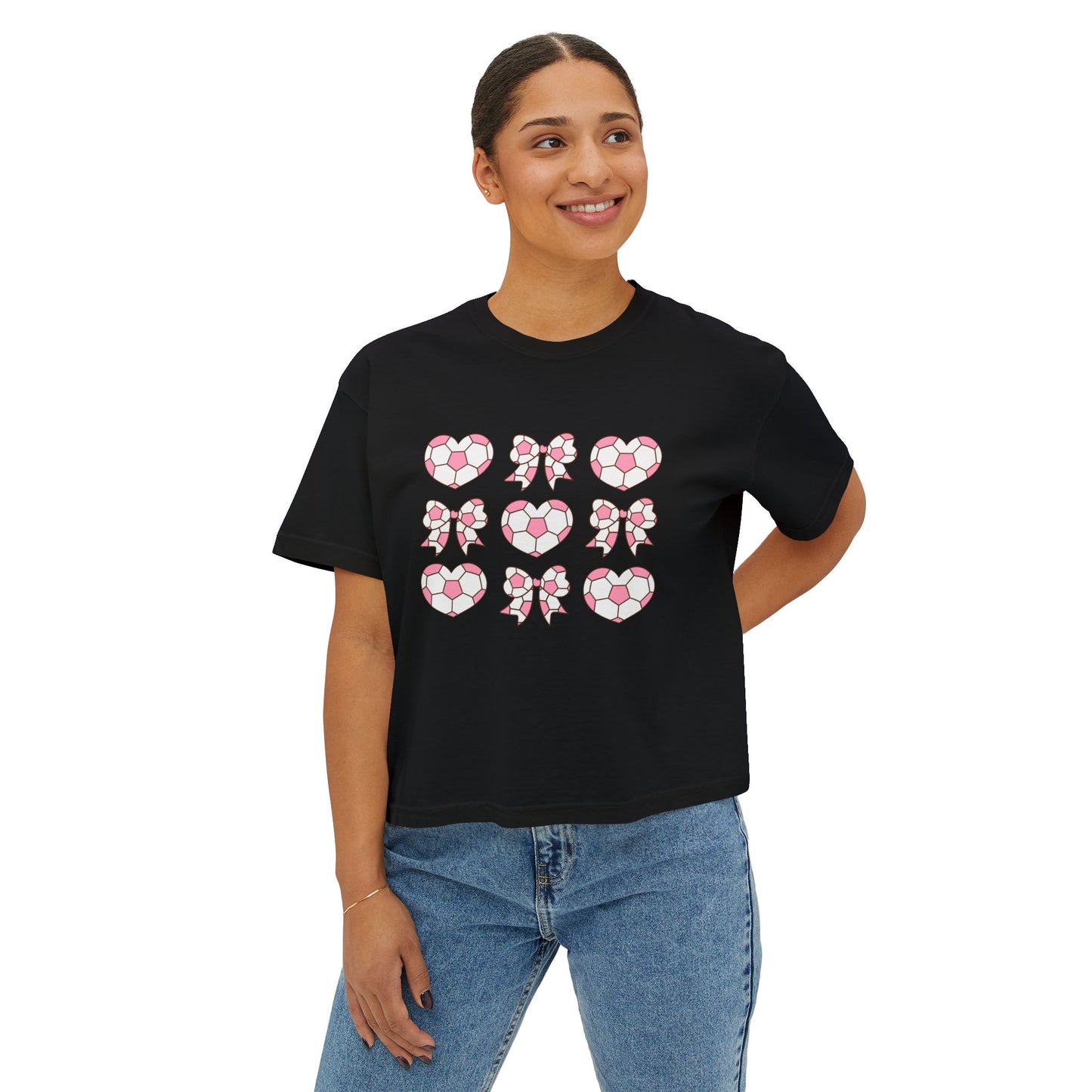 Her Game, My Heart Cropped Tee | Comfort Colors Boxy Tee