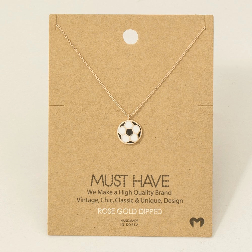 Game Day Soccer Ball Necklace