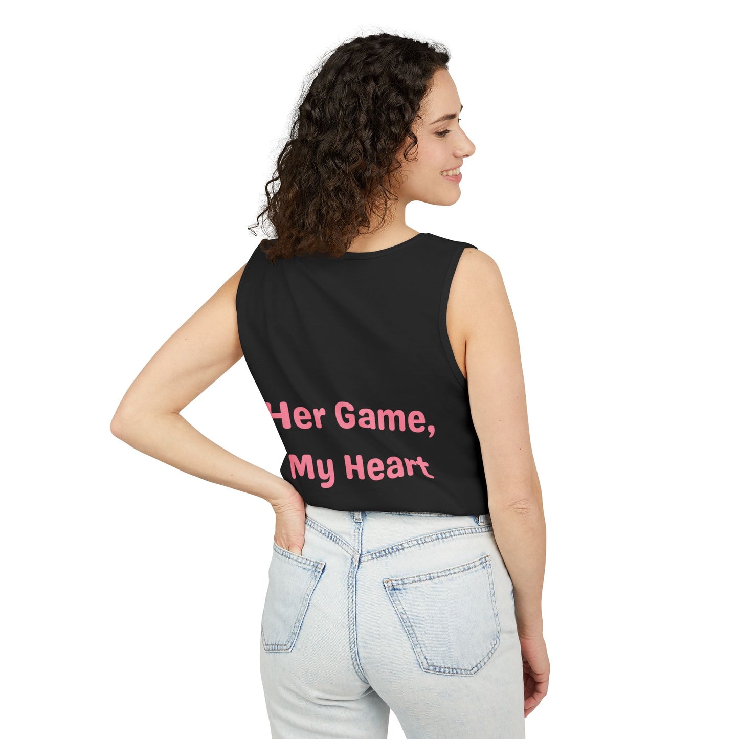 Her Game, My Heart Tank Top | Comfort Colors Tank Top