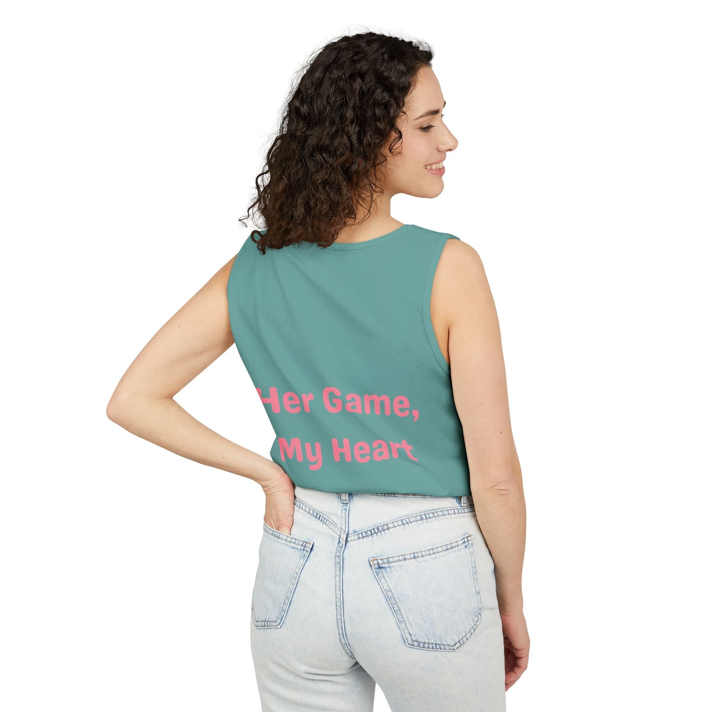 Her Game, My Heart Tank Top | Comfort Colors Tank Top