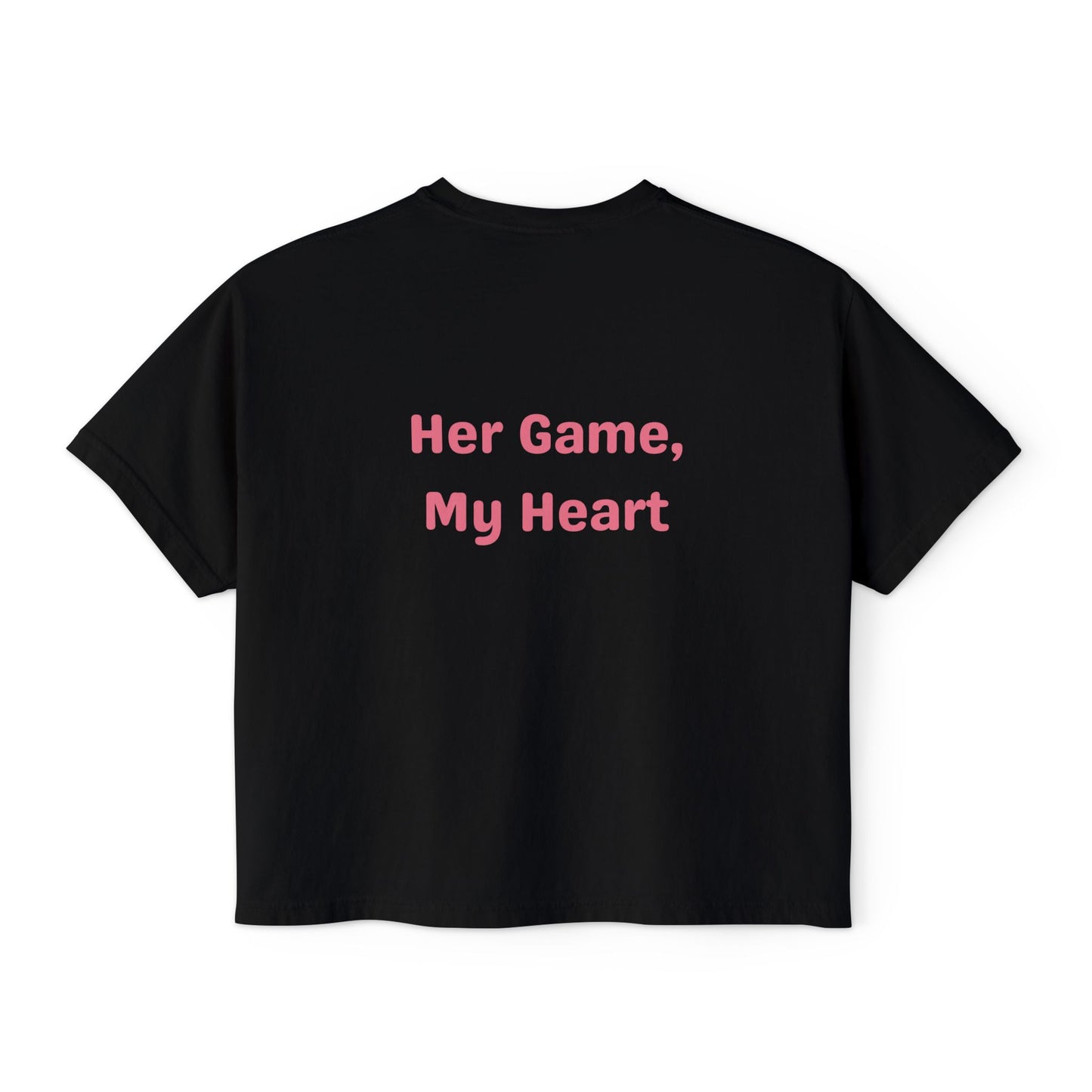 Her Game, My Heart Cropped Tee | Comfort Colors Boxy Tee