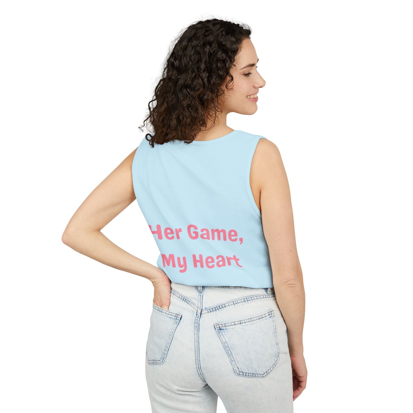 Her Game, My Heart Tank Top | Comfort Colors Tank Top