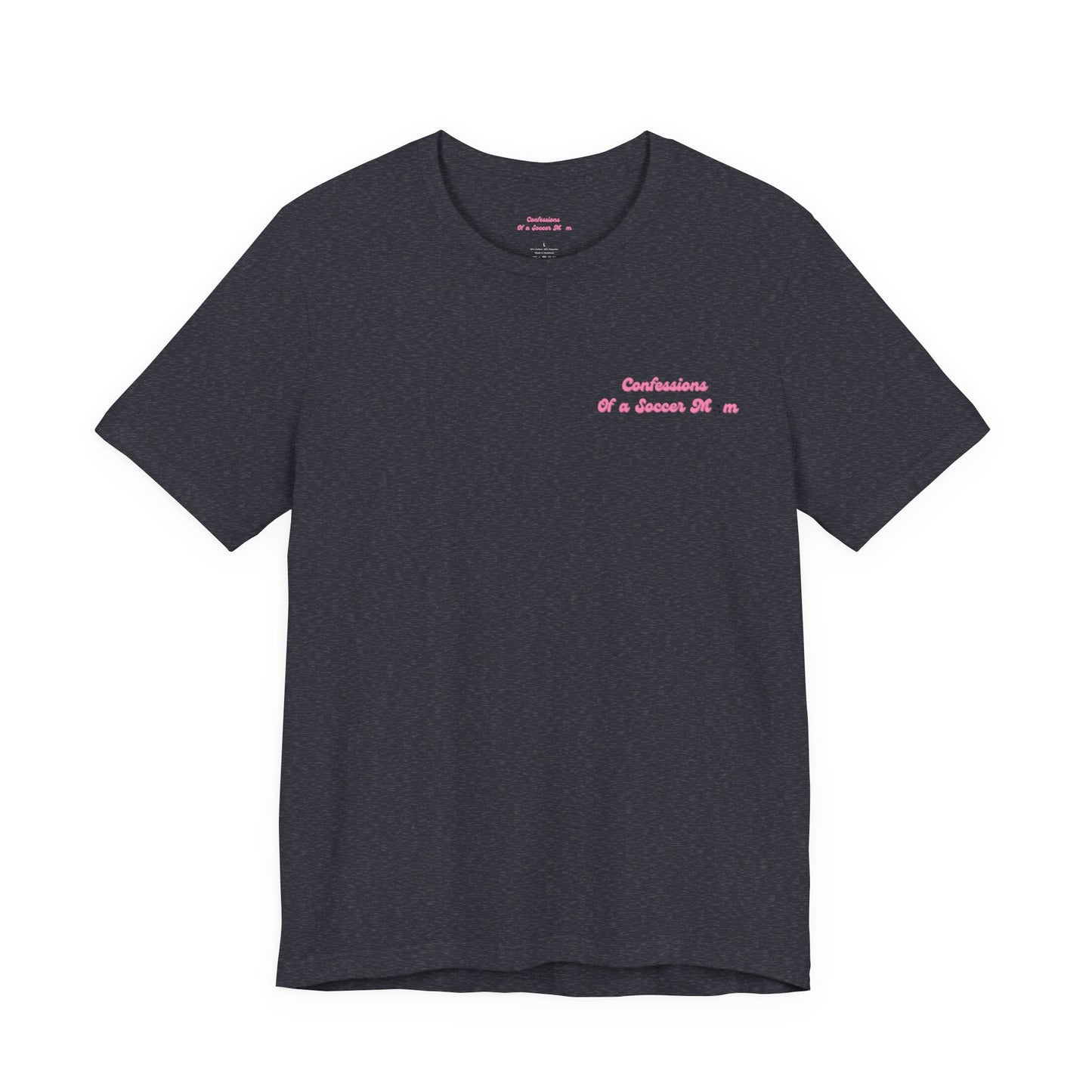 Confessions of a Soccer Mom Logo T Shirt | Unisex Jersey Short Sleeve Tee