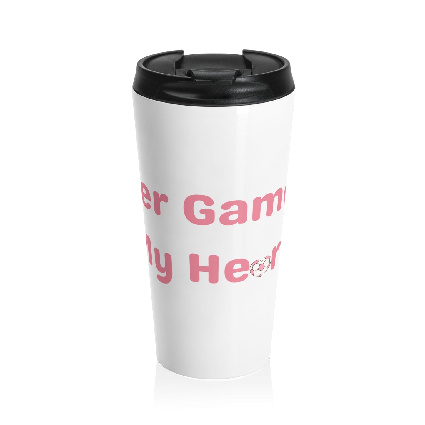 Her Game, My Heart Travel Mug | White