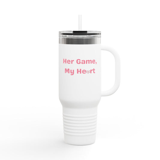 Her Game, My Heart Tumbler | 40oz Insulated Tumbler