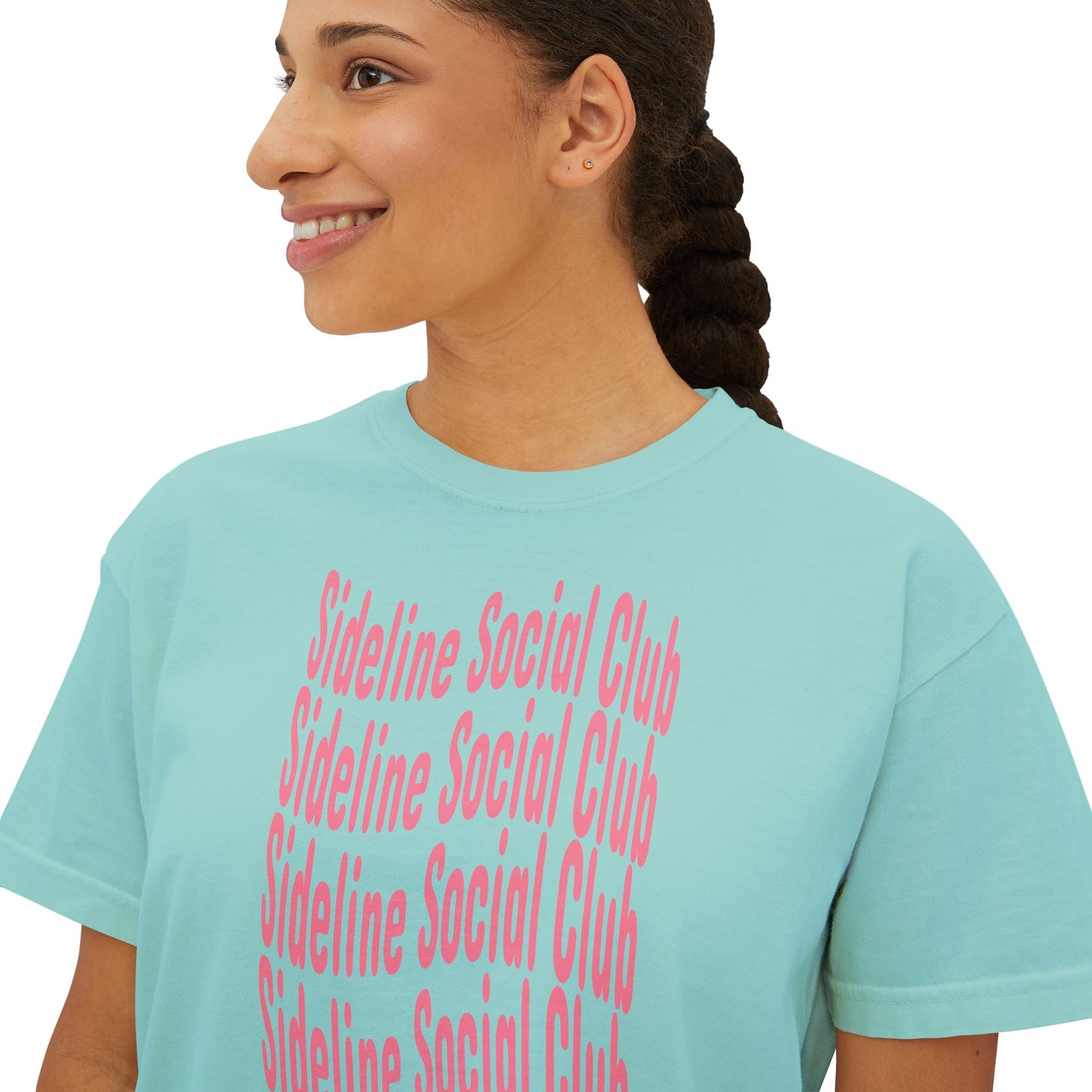 Sideline Social Club Cropped Tee | Comfort Colors Boxy Tee