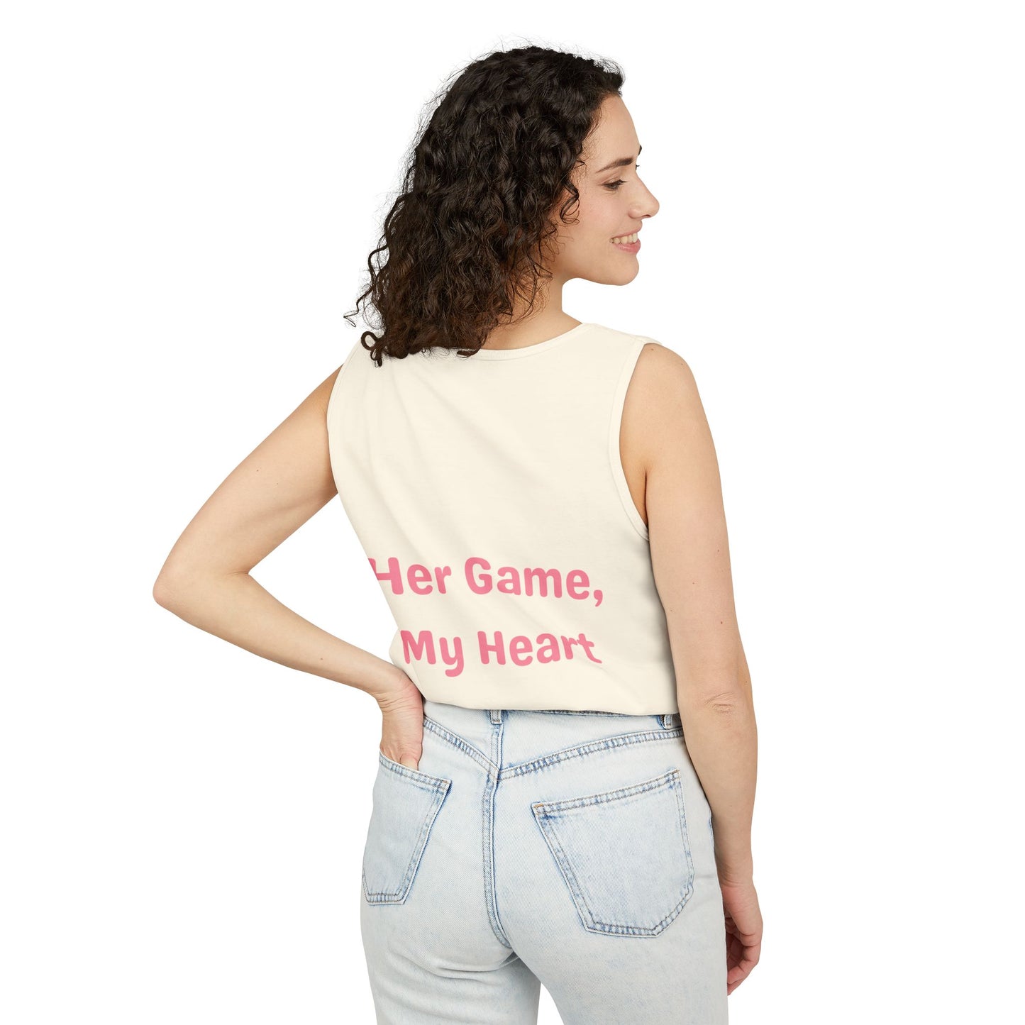 Her Game, My Heart Tank Top | Comfort Colors Tank Top