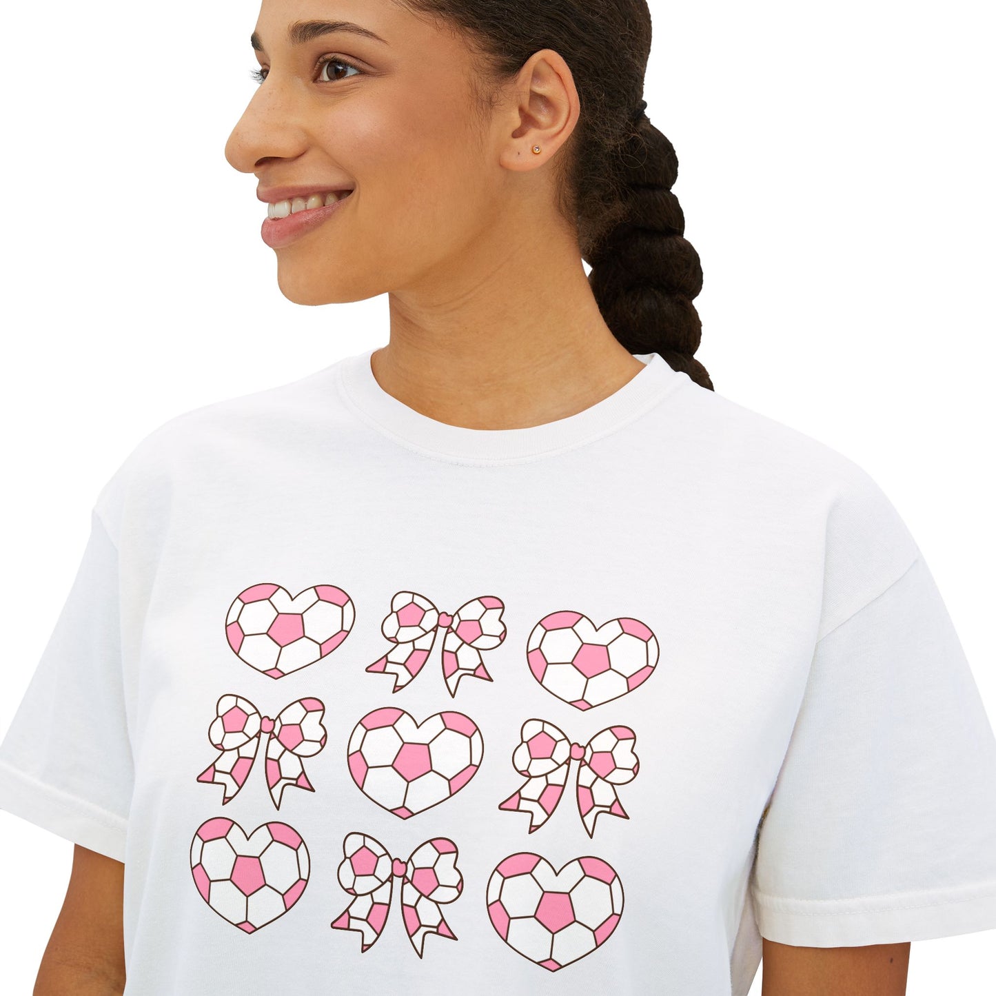 Her Game, My Heart Cropped Tee | Comfort Colors Boxy Tee