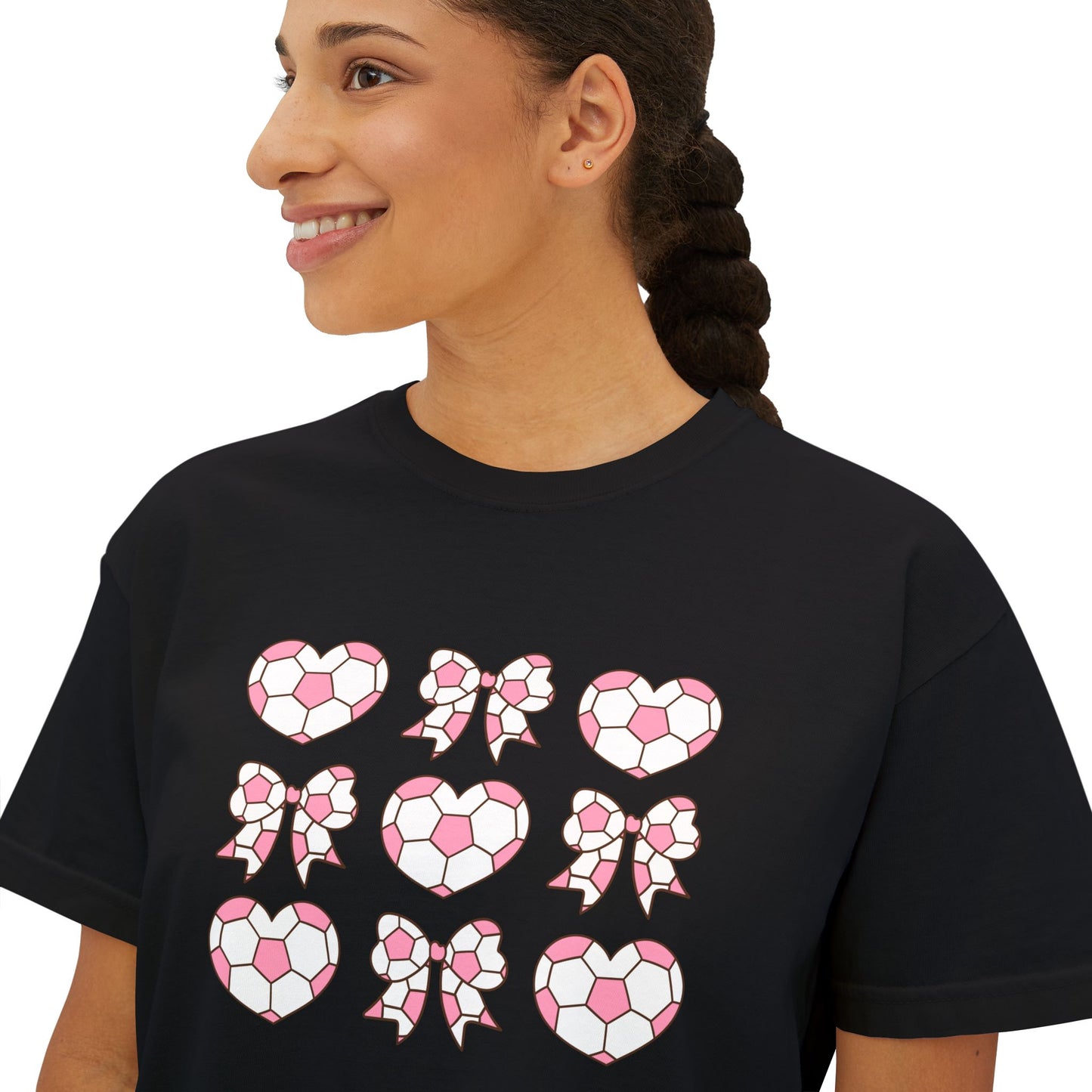 Her Game, My Heart Cropped Tee | Comfort Colors Boxy Tee