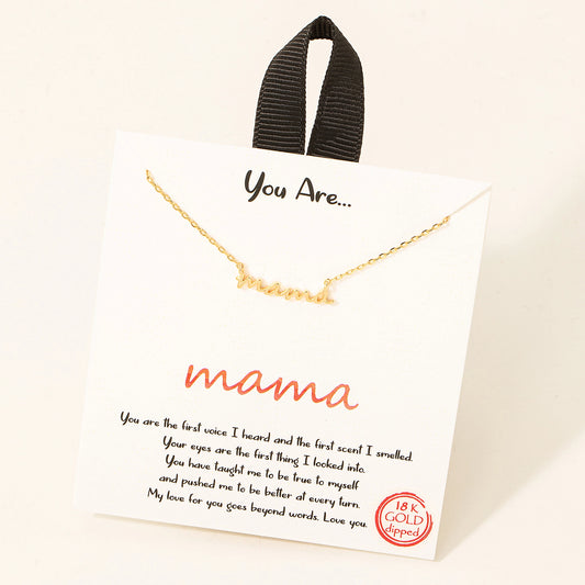 Mama Necklace | Gold or Silver