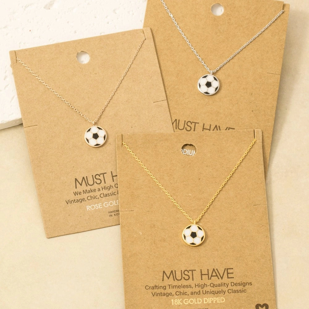 Game Day Soccer Ball Necklace