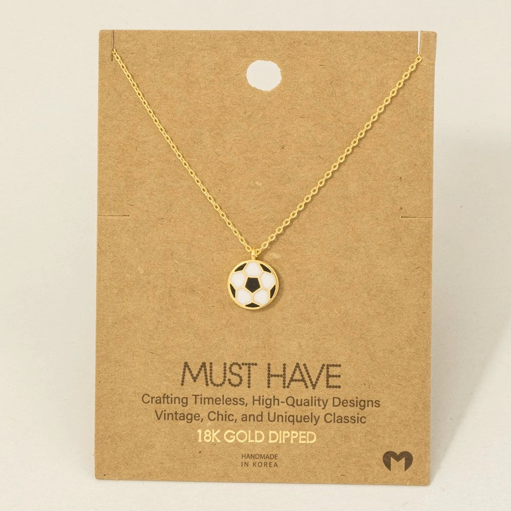 Game Day Soccer Ball Necklace